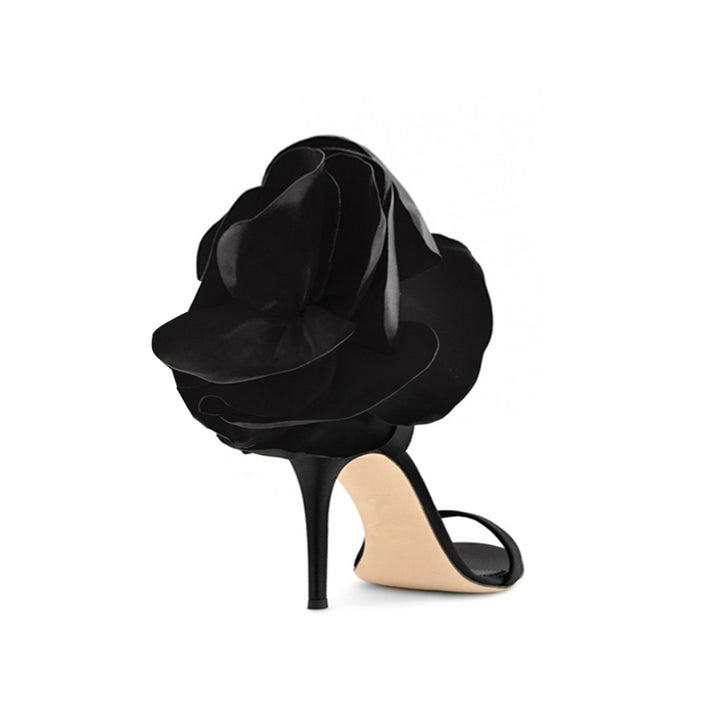 JUANE Flower Embellished Mid Heel Sandals - 7.5cm