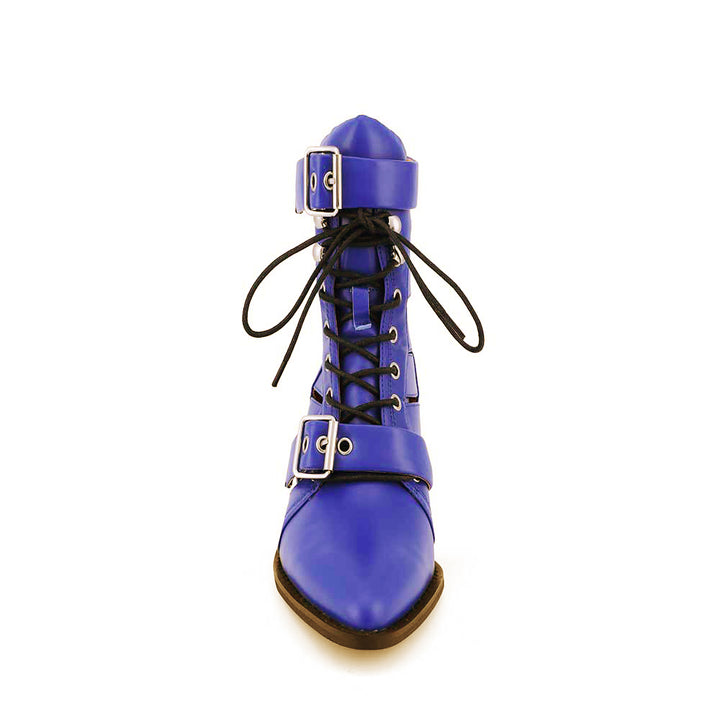 KUNIX Cut Out Biker Ankle Western Cowboy Boots - ithelabel.com