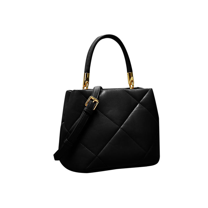 HENDO Studded Quilted Leather Tote Bag