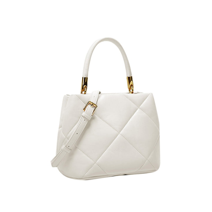 HENDO Studded Quilted Leather Tote Bag