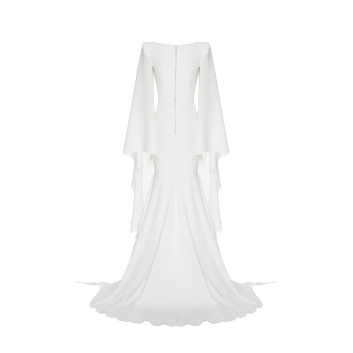 KIAHA Deep V Evening Dress Gown