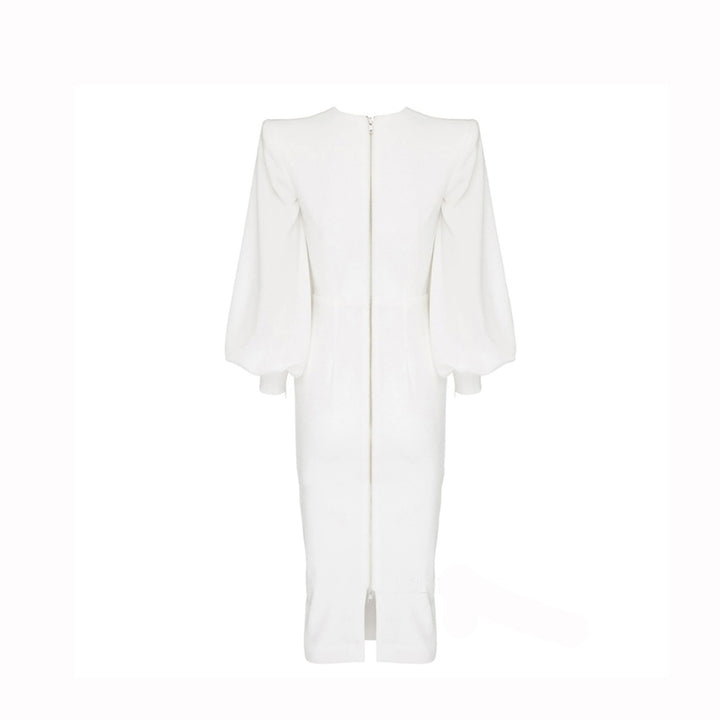 KILLY Long Sleeves Midi Evening Dress Gown