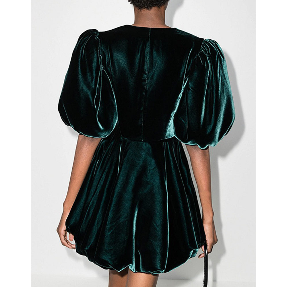 KIMRA Puff Sleeves Evening Dress Gown