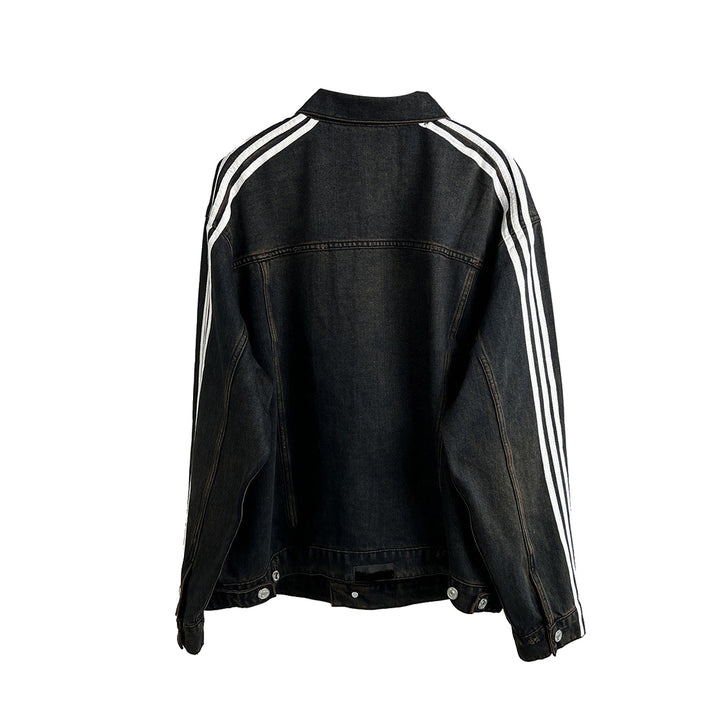 RIOMA Striped Denim Jacket