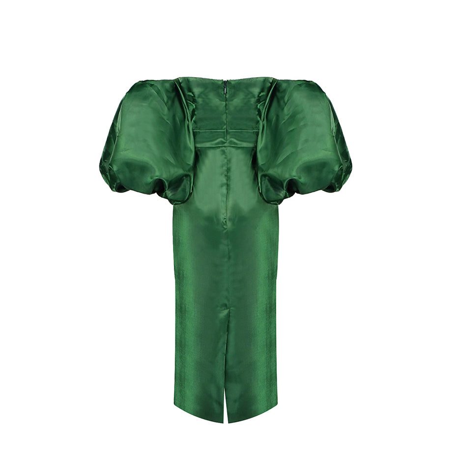 SCITT Puff Sleeves Off-Shoulder Maxi Dress