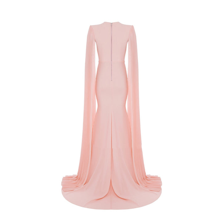 SIKIA Long Sleeves Maxi Evening Dress Gown