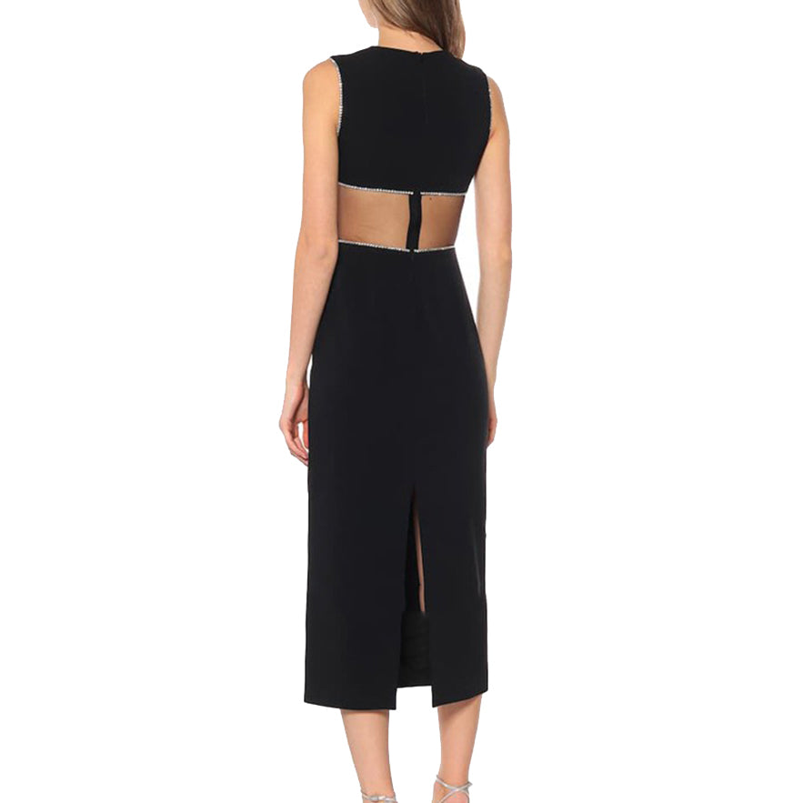 SIKIV See Through Midi Evening Dress Gown