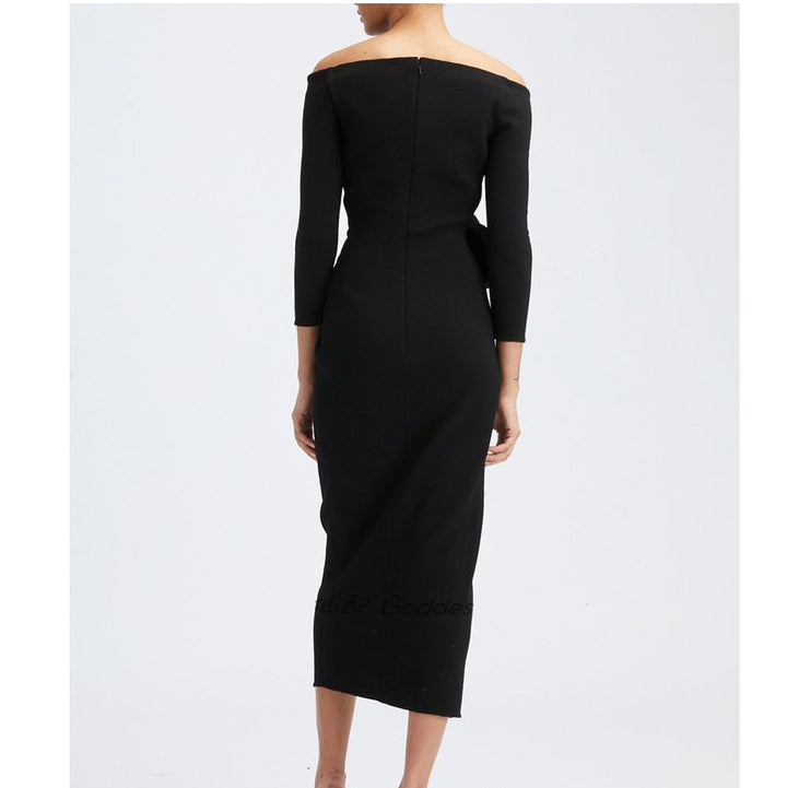 SIRIO Off-Shoulder Slip Evening Dress Gown