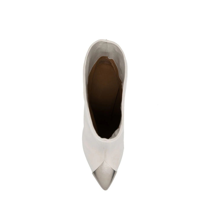 CARIF Metal Plated Leather Ankle Boots