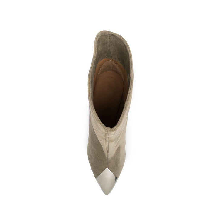 CARIF Metal Plated Suede Ankle Boots