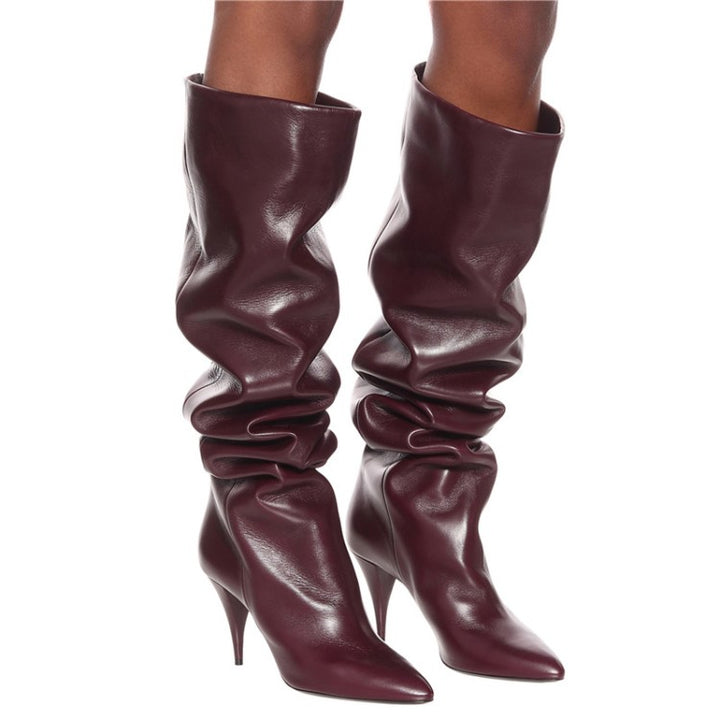 FIESA Leather Knee High Boots