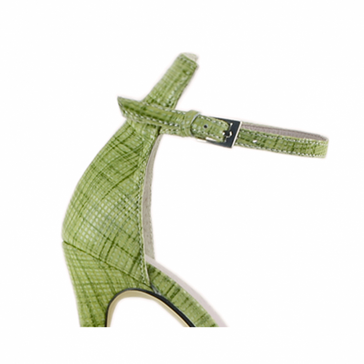 KULMA Checkered Plaid Platform Leather High Heel Sandals - 12cm - ithelabel.com