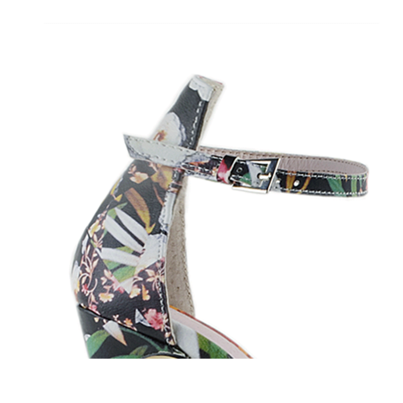 KULMA Printed Platform Leather High Heel Sandals - 12cm - ithelabel.com