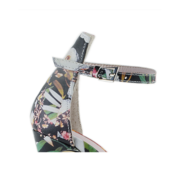 KULMA Printed Platform Leather High Heel Sandals - 12cm - ithelabel.com