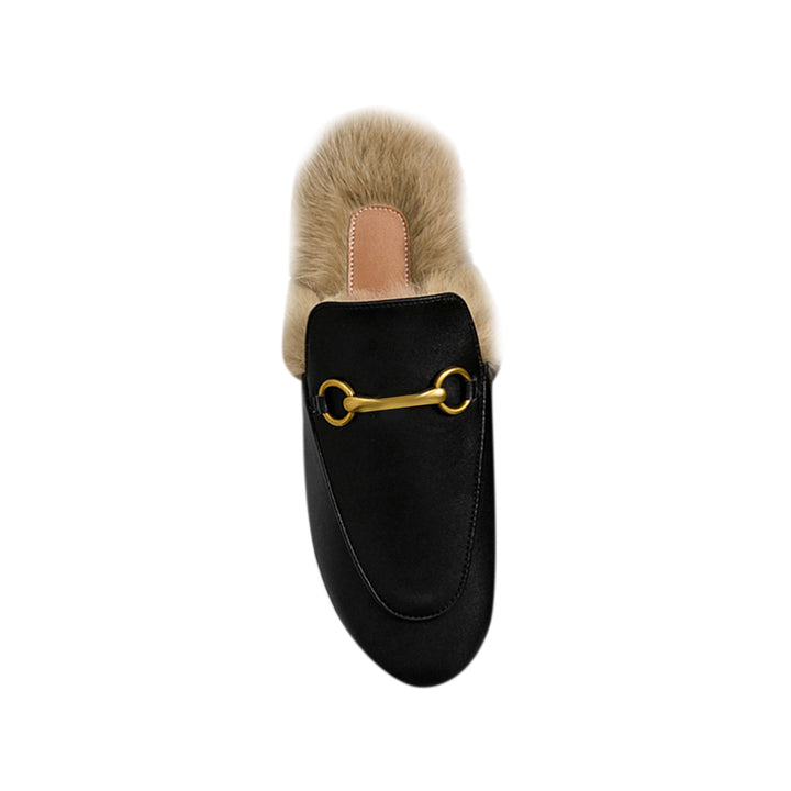 LEURA Basic Flat Scarf Slides Slippers