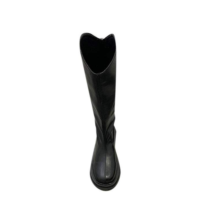 LIRUA Leather Platform Knee High Boots