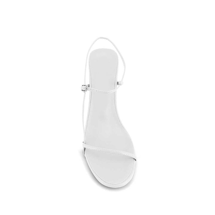 MACIE Strappy Leather Mid Heel Floss Sandals