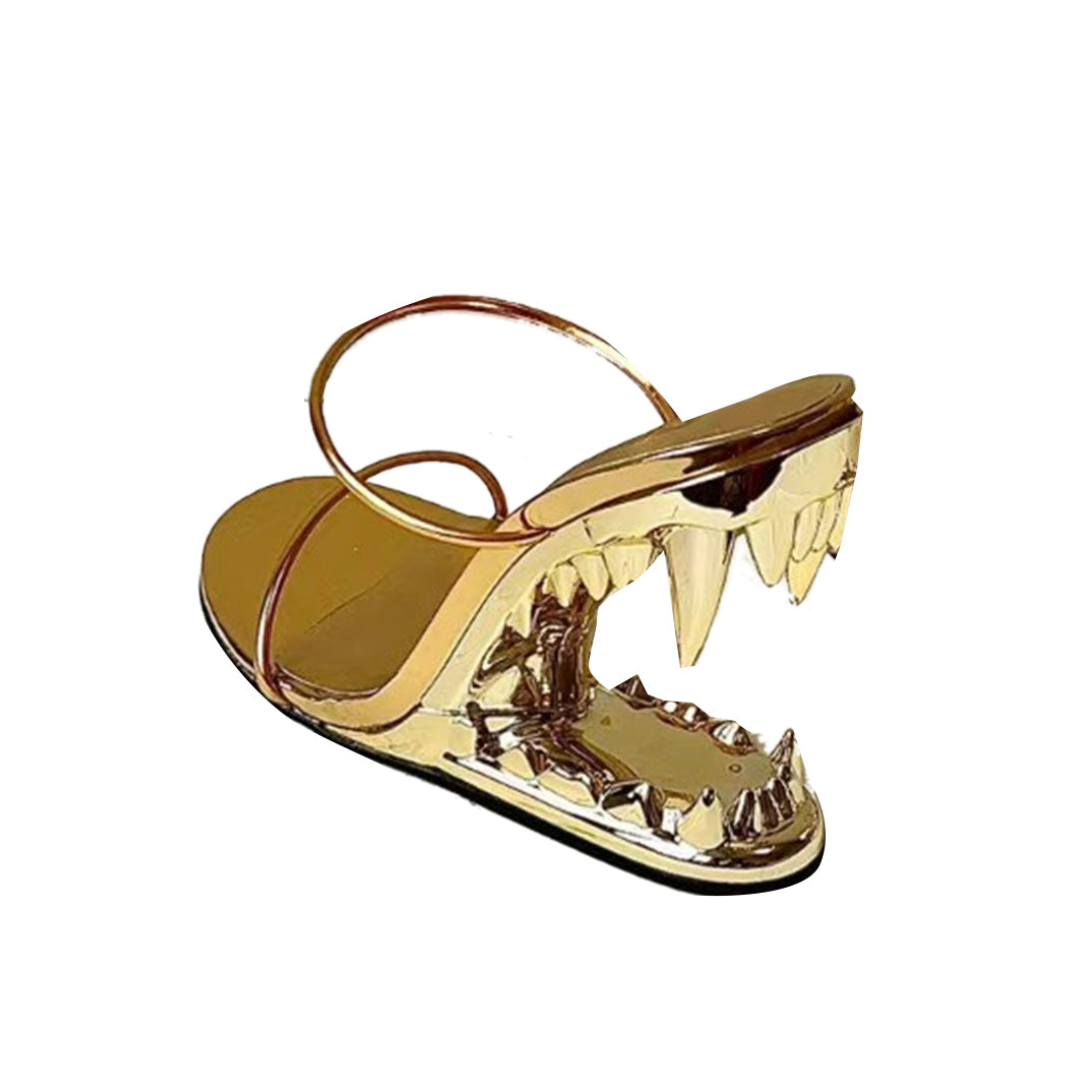 MUIFO Sculptured Wedged Heel Sandals