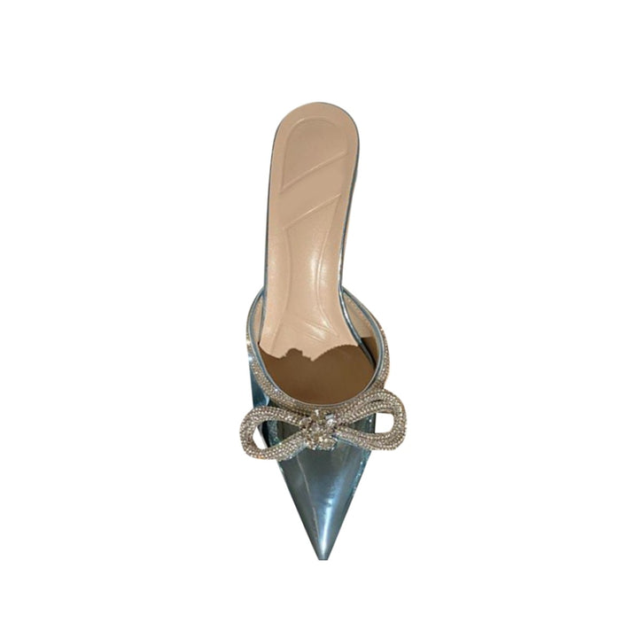 NAIJE Diamante Bow Mules Sandals