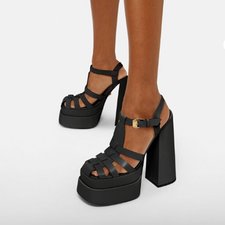 PHIDA Block Heel Platform Sandals