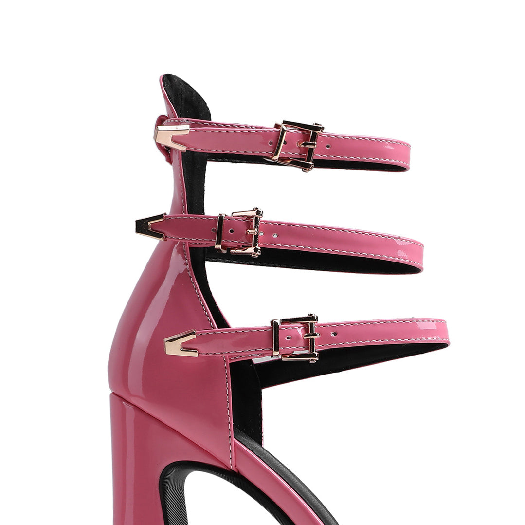 QEIVA Block Heel Platform Sandals