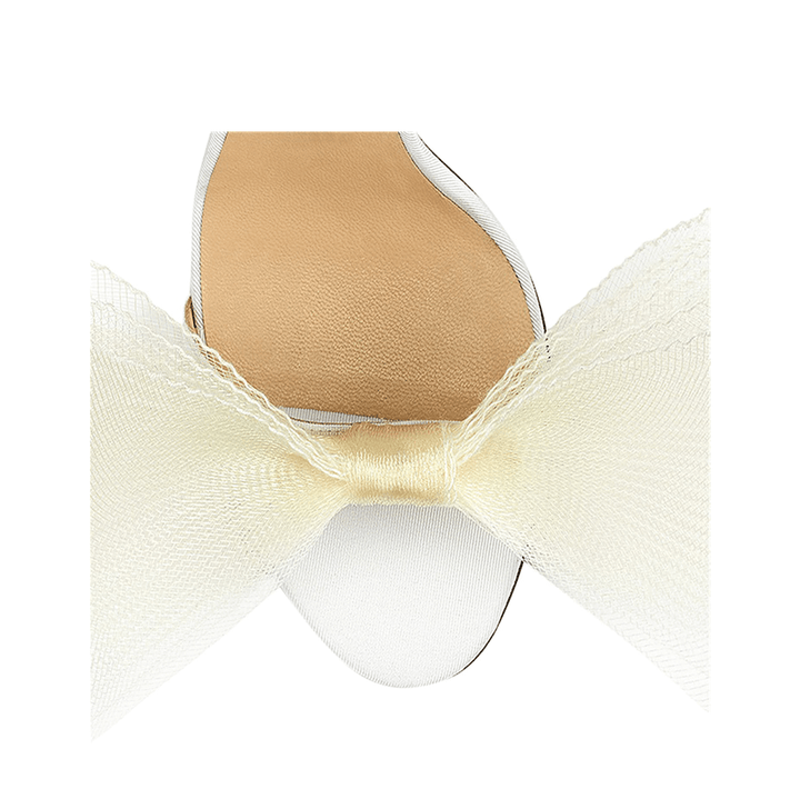 REGON Asymmetric Bow Embellished Satin High Heel Sandals - 10cm