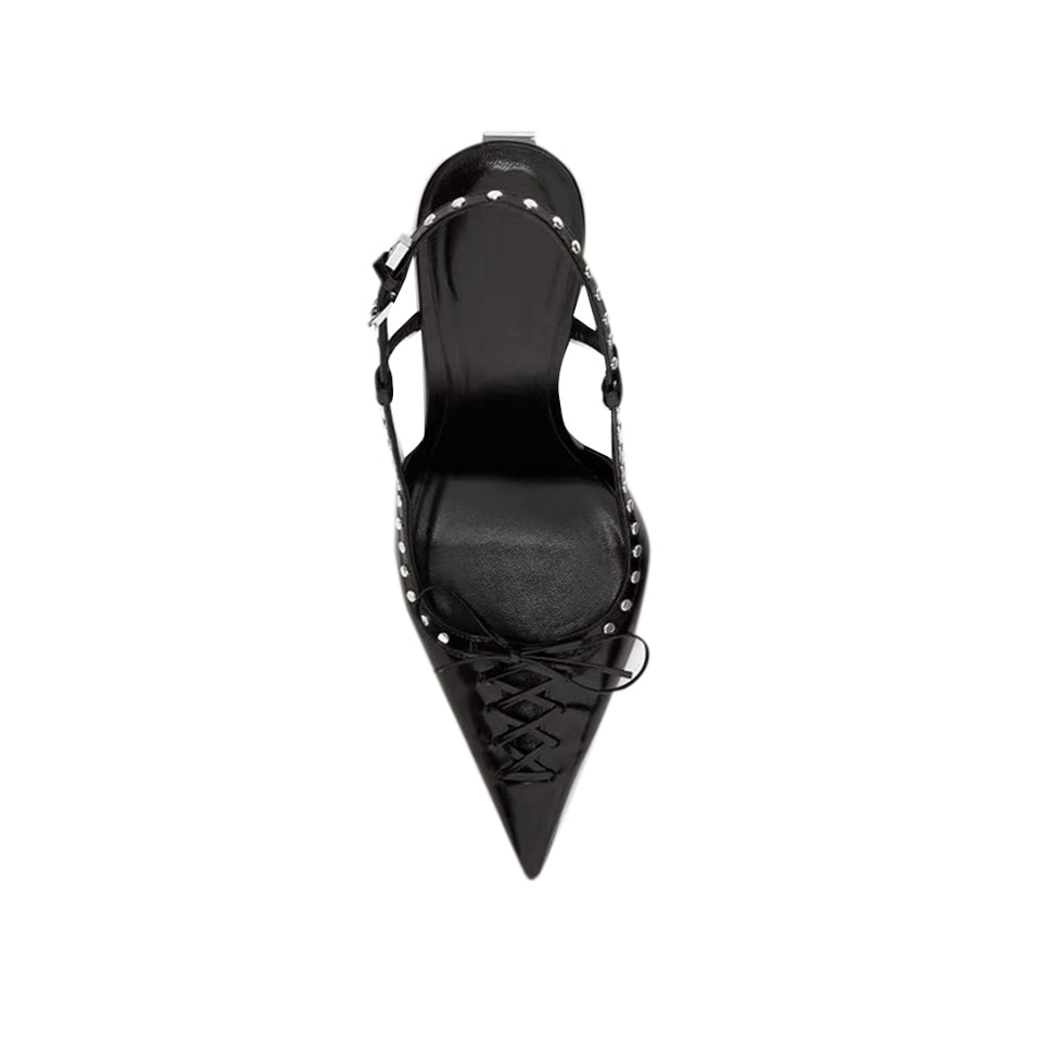 REIAH Studded High Heel Sandals