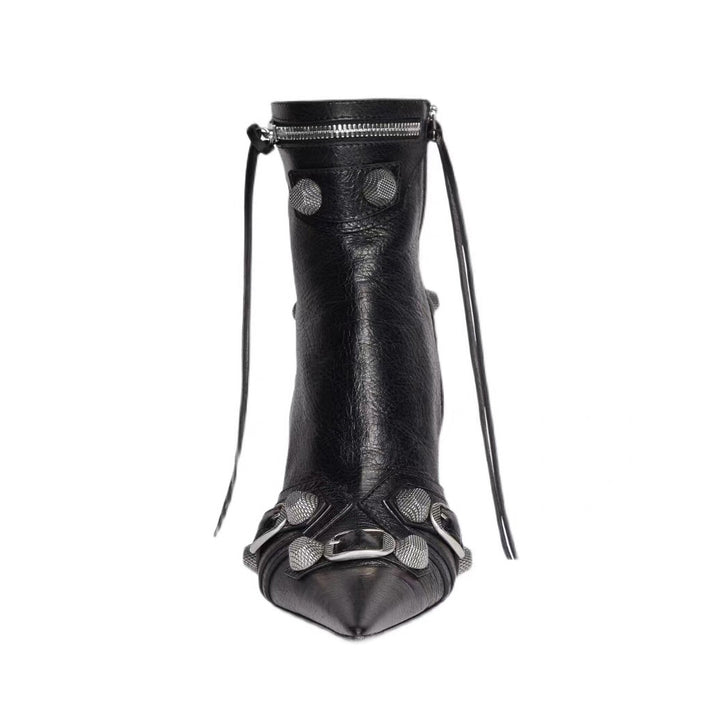 RETHA Studded And Buckled Leather Ankle Boots