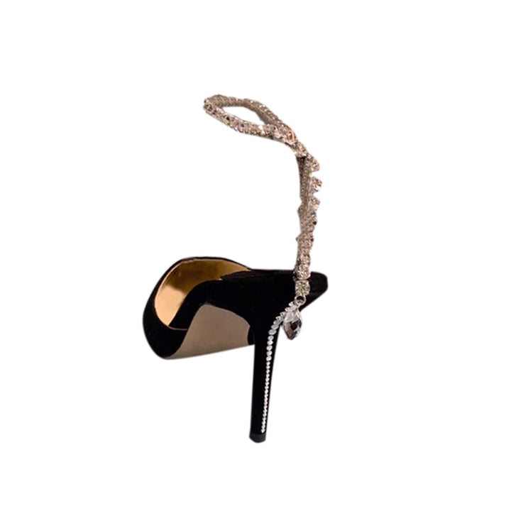 RISIA Ankle Diamante High Heel Sandals - 8cm