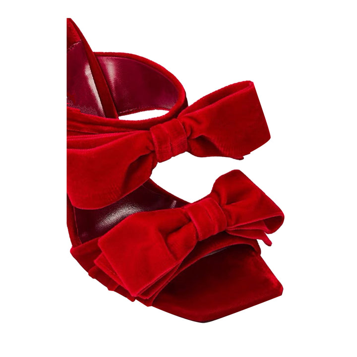 RUMTI Bow High Heel Mules Sandals