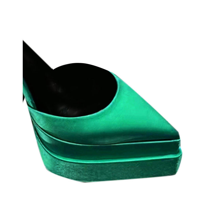 SEUNO Ankle Strap Block Heel Platform Sandals