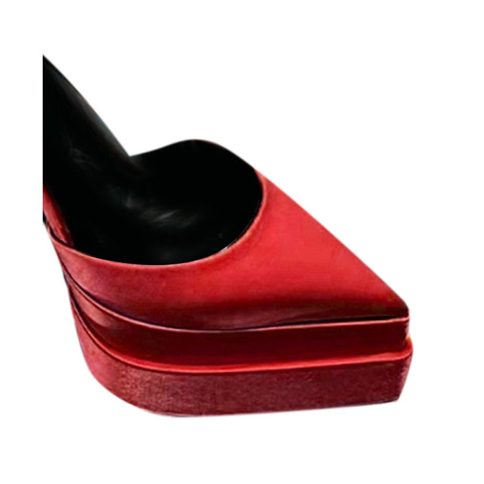 SEUNO Ankle Strap Block Heel Platform Sandals