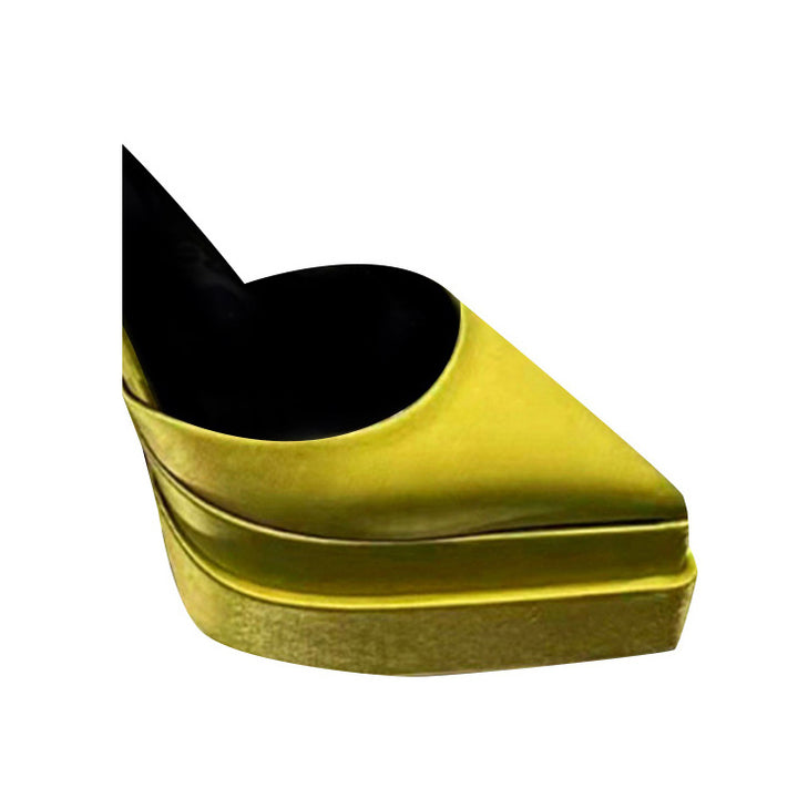 SEUNO Ankle Strap Block Heel Platform Sandals
