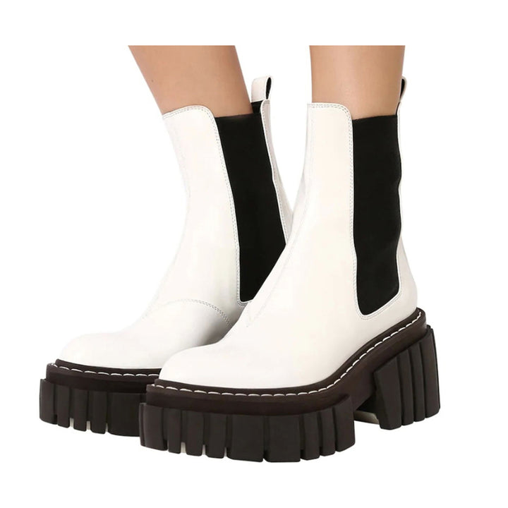 SIKIO Leather Platform Ankle Boots - ithelabel.com