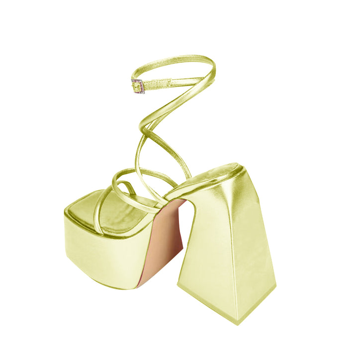SNIRA Ankle Strap Block Heel Platform Sandals
