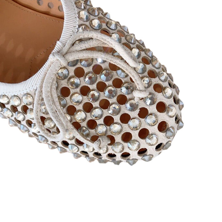 SUENT Diamante Flat Ballet Shoes