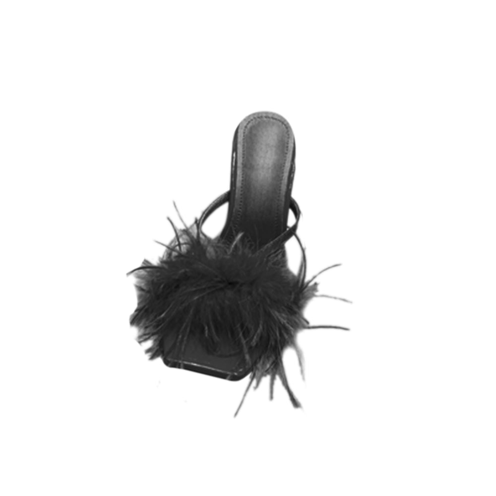 SULEC Fur Mules Sandals