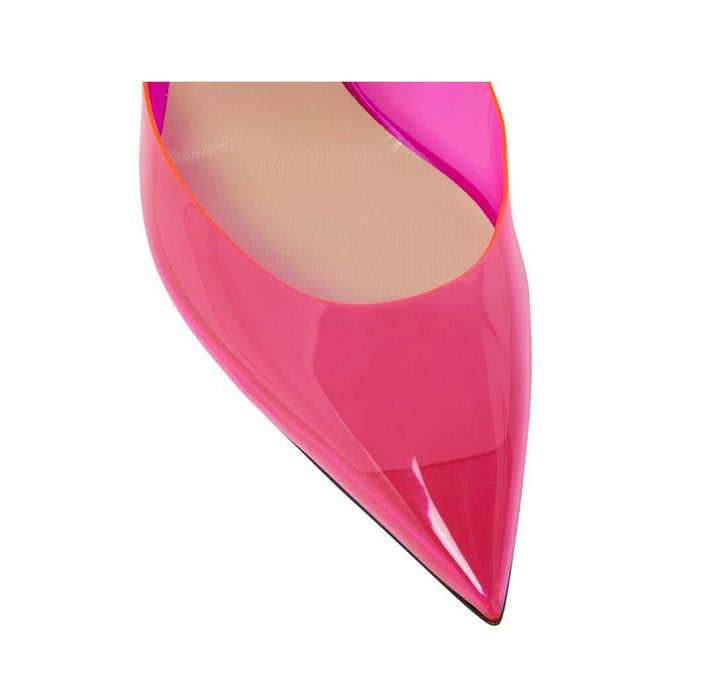 SUNRM Diamante PVC High Heel Mules Sandals