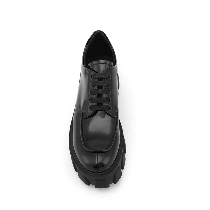 UDANI Lace Up Patent Leather Platform Oxfords - ithelabel.com