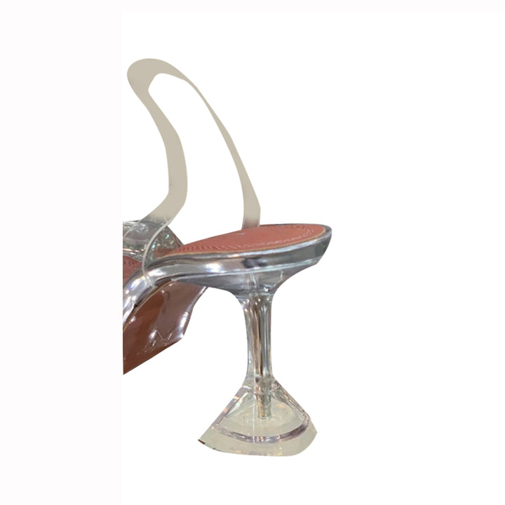 VATOE Diamante Butterfly PVC Mid Heel Sandals - 7cm