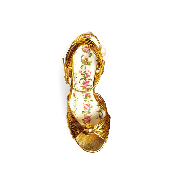 VIVAE Pearl Embellished Platform Sandals