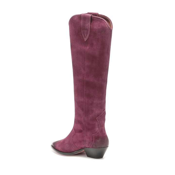 WILNO Suede Distressed Knee High Boots