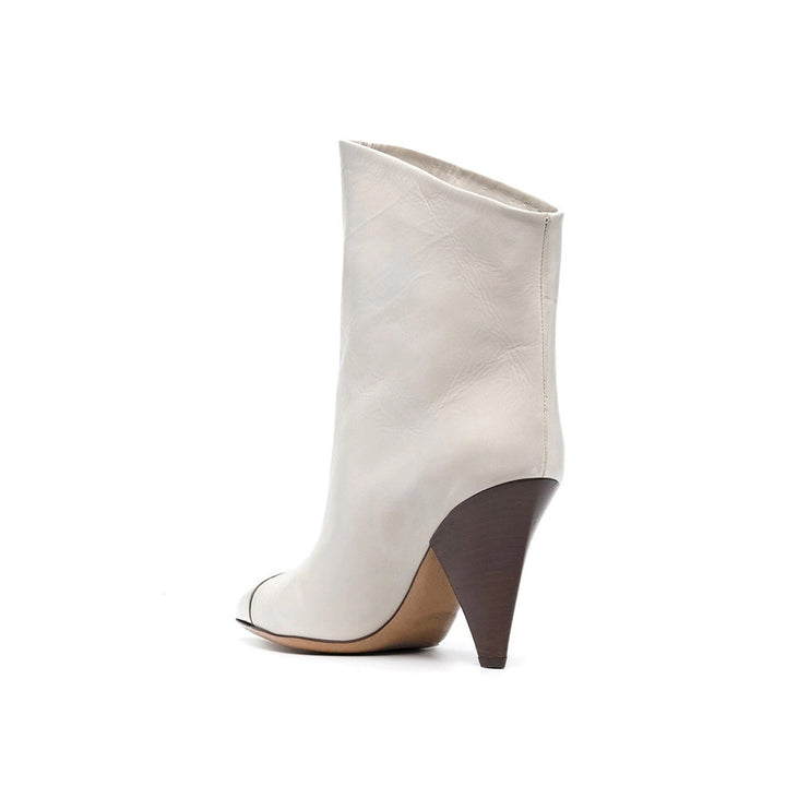 CARIF Metal Plated Leather Ankle Boots