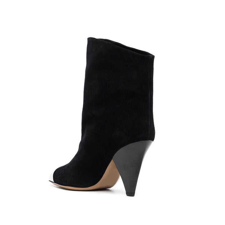 CARIF Metal Plated Suede Ankle Boots