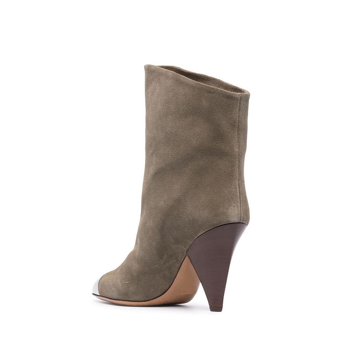 CARIF Metal Plated Suede Ankle Boots