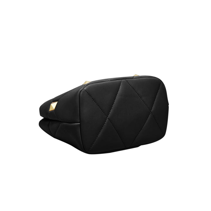 HENDO Studded Quilted Leather Tote Bag