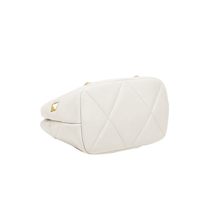 HENDO Studded Quilted Leather Tote Bag