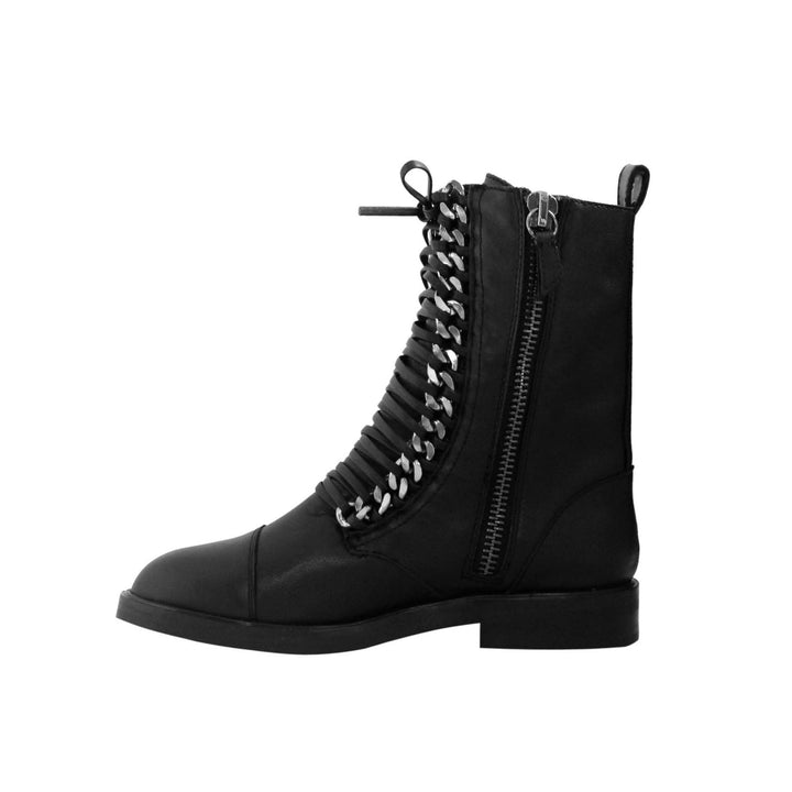 HENLY Lace Up Chain Ankle Boots