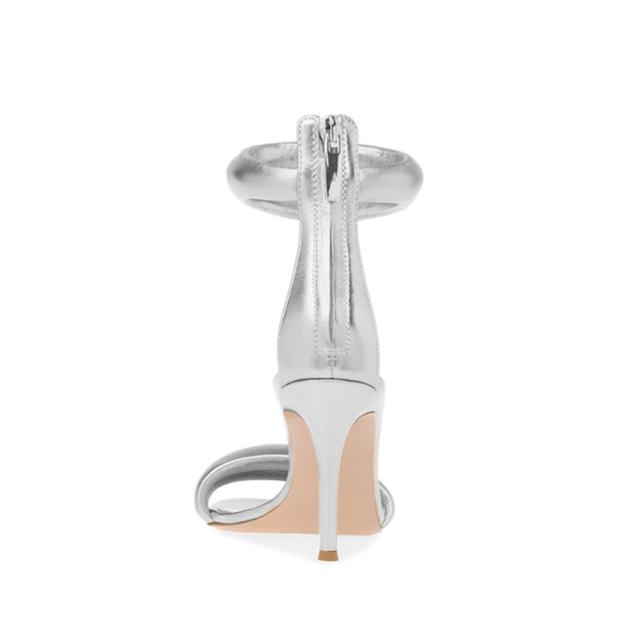 KAFIN Ankle Strap Leather Stiletto Mid Heel Sandals - 7.5cm