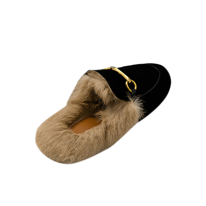 LEURA Basic Flat Scarf Slides Slippers